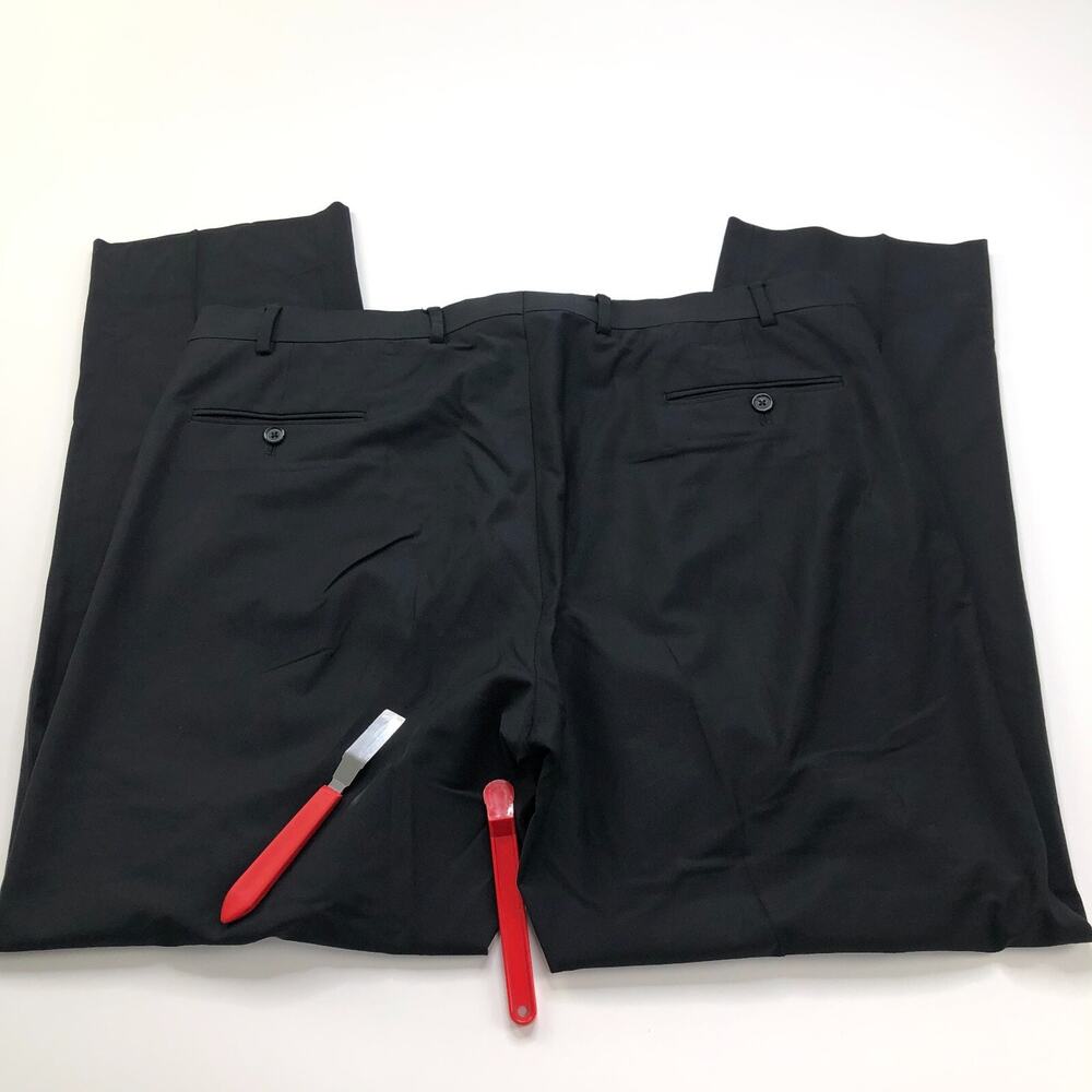 Brooks Brothers Madison Fit 42x32 (Fits 41W 32L) Flat Front Dress Pants Black